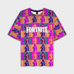 Мужская футболка оверсайз Fortnite logo pattern game