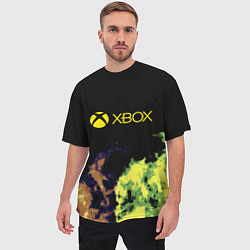 Футболка оверсайз мужская Xbox game flame, цвет: 3D-принт — фото 2