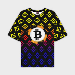 Мужская футболка оверсайз Bitcoin binance