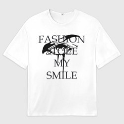Футболка оверсайз мужская Мода украла мою улыбку, цвет: 3D-принт