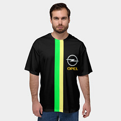Футболка оверсайз мужская Opel line geometry, цвет: 3D-принт — фото 2