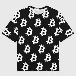 Футболка оверсайз мужская Биткоин блокчейн, цвет: 3D-принт