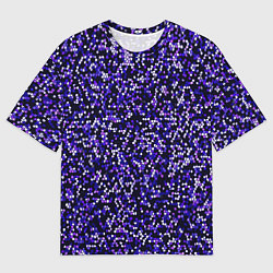 Мужская футболка оверсайз Мелкая мозаика паттерн фиолетовый