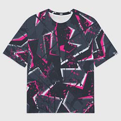 Мужская футболка оверсайз Яркий абстрактный узор для спорта