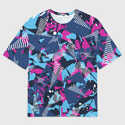 Футболка оверсайз мужская Яркий абстрактный узор для спорта, цвет: 3D-принт