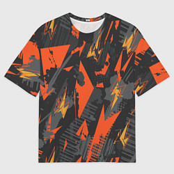 Футболка оверсайз мужская Яркий абстрактный узор для спорта, цвет: 3D-принт