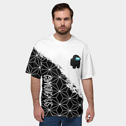 Футболка оверсайз мужская Among us mobile game retro, цвет: 3D-принт — фото 2