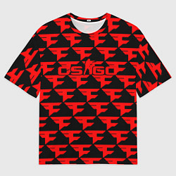Мужская футболка оверсайз Counter strike faze clan