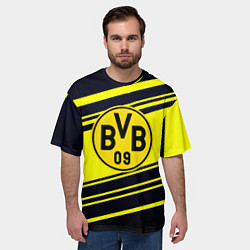 Футболка оверсайз мужская Borussia sport geometry, цвет: 3D-принт — фото 2