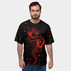Футболка оверсайз мужская Красный дракон Токийские мстители, цвет: 3D-принт — фото 2