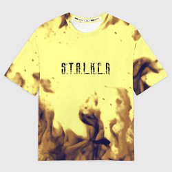 Футболка оверсайз мужская Stalker fire retro, цвет: 3D-принт