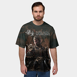 Футболка оверсайз мужская Sun Wukong Black myth wukong, цвет: 3D-принт — фото 2