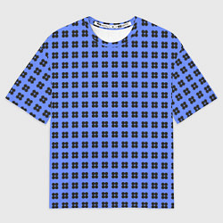 Мужская футболка оверсайз Паттерн квадратов из кругов