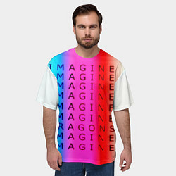 Футболка оверсайз мужская Imagine Dragons neon rock, цвет: 3D-принт — фото 2