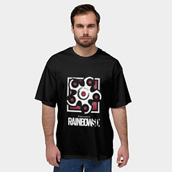 Футболка оверсайз мужская Радуга 6 шутер гейм, цвет: 3D-принт — фото 2