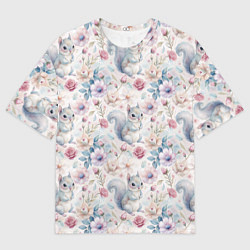 Мужская футболка оверсайз Бельчонок в цветах