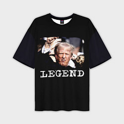 Мужская футболка оверсайз Мем Трамп после покушения: легенда