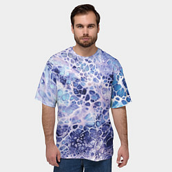 Футболка оверсайз мужская Абстракция текстура воды и мрамора, цвет: 3D-принт — фото 2
