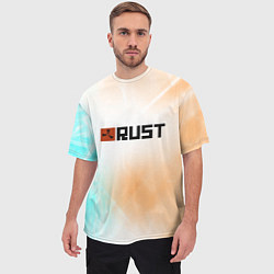 Футболка оверсайз мужская RUST gradient, цвет: 3D-принт — фото 2