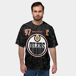 Футболка оверсайз мужская Хоккейная фома Коннора Макдэвида номер 97, цвет: 3D-принт — фото 2