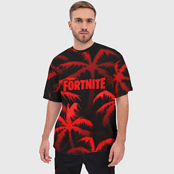 Футболка оверсайз мужская Fortnite tropic red, цвет: 3D-принт — фото 2