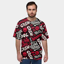 Футболка оверсайз мужская Крутая команда, цвет: 3D-принт — фото 2
