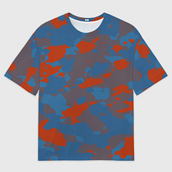 Мужская футболка оверсайз Камуфляжная текстура стиль