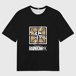 Футболка оверсайз мужская Юбисофт гейм радуга 6, цвет: 3D-принт