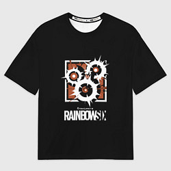 Футболка оверсайз мужская Том Кленси радуга онлайн гейм, цвет: 3D-принт