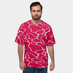 Футболка оверсайз мужская Яркий абстрактный паттерн для спорта, цвет: 3D-принт — фото 2