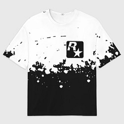 Мужская футболка оверсайз Рокстар краски