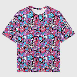 Мужская футболка оверсайз Смеющиеся монстры