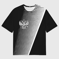 Мужская футболка оверсайз Герб текстура геомтерия