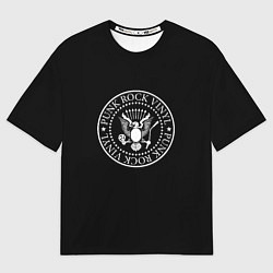 Футболка оверсайз мужская Ramones logo rock, цвет: 3D-принт