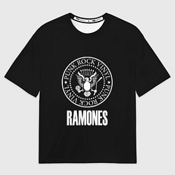 Мужская футболка оверсайз Ramones rock logo