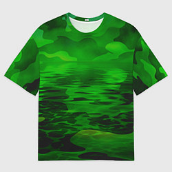 Мужская футболка оверсайз Камуфляж с водой