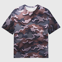 Мужская футболка оверсайз Камуфляж-грязь