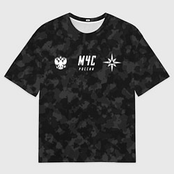 Футболка оверсайз мужская МЧС - девиз, цвет: 3D-принт