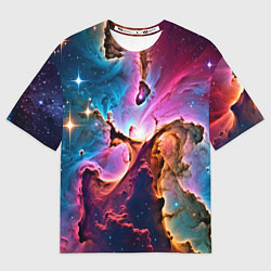 Мужская футболка оверсайз Космос и сияние звезд