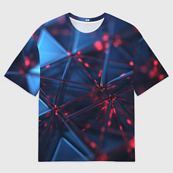 Мужская футболка оверсайз Абстрактные треугольные элементы