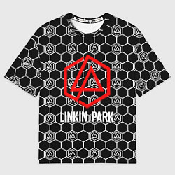 Мужская футболка оверсайз Linkin park logo pattern