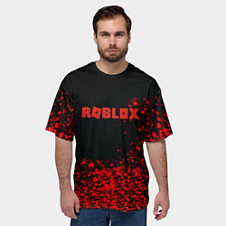 Футболка оверсайз мужская Roblox красные краски, цвет: 3D-принт — фото 2