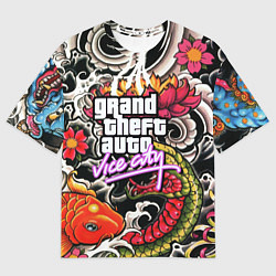 Футболка оверсайз мужская GTA vice city yakudza, цвет: 3D-принт