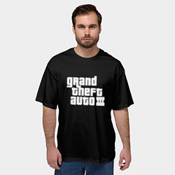 Футболка оверсайз мужская GTA3 logo, цвет: 3D-принт — фото 2
