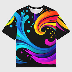 Мужская футболка оверсайз Joy wave - ai art fantasy