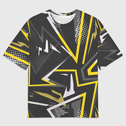 Мужская футболка оверсайз Абстрактный фон со спортивным узором