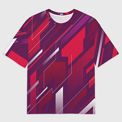 Футболка оверсайз мужская Абстракция графика экстремальной формы, цвет: 3D-принт