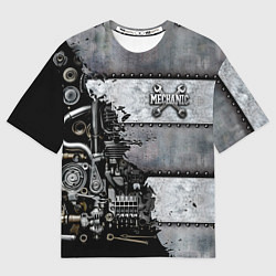 Мужская футболка оверсайз Mechanic Iron
