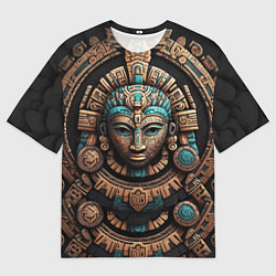 Футболка оверсайз мужская Древние узоры цивилизации индейцев Майя, цвет: 3D-принт
