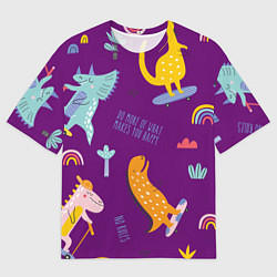 Мужская футболка оверсайз No rules